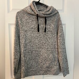 Derek and heart Gary marled fleece hoodie with black trim